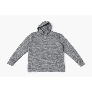 Calibrate Gray Knit Pullover Hoodie Crew Neck Kangaroo Pouch Long Sleeve Men's L